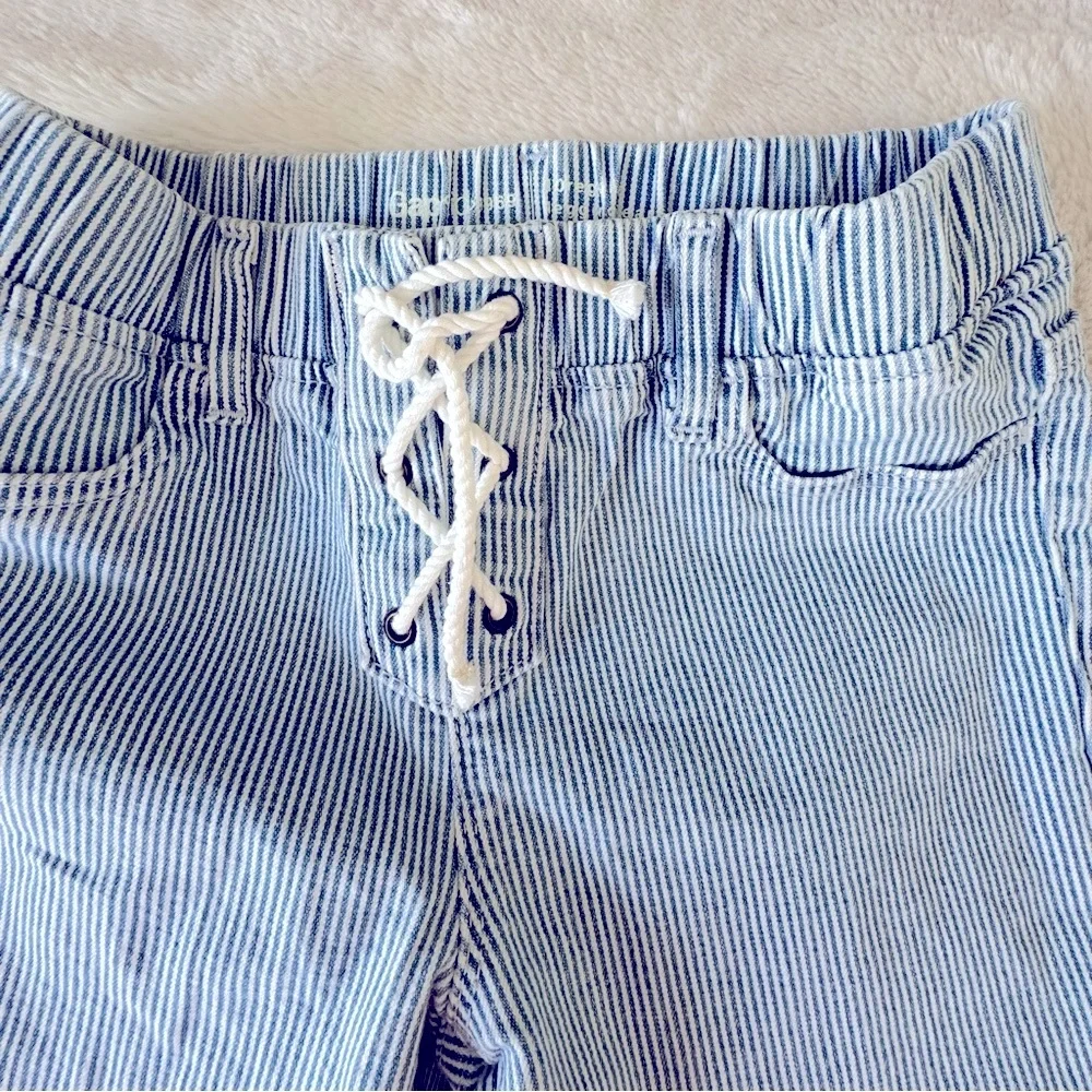 GAP Girls Straight-Leg raw hem legging Jeans lace up, 10, 140cm